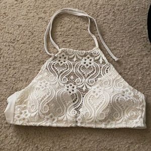Lace Halter Bikini Top